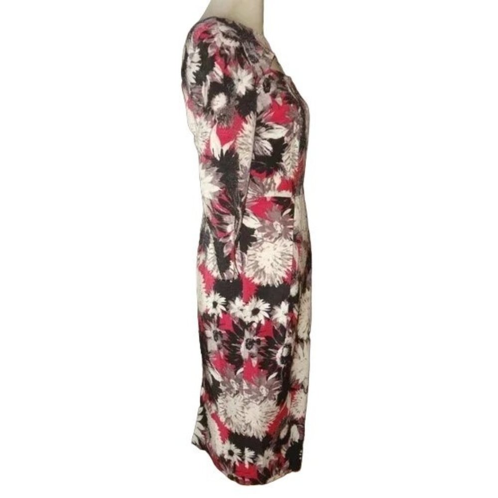 🆕 Debbie Shuchat Cutout Yoke Floral Print Dress 8 - Picture 5 of 8